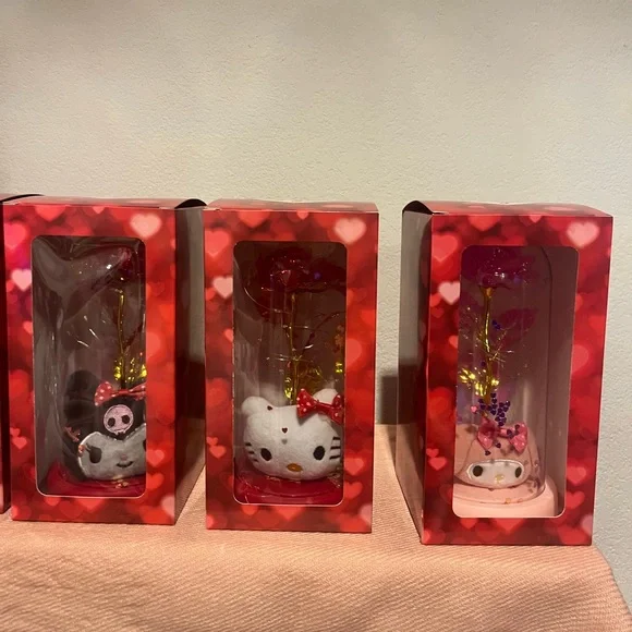 Hello kitty and friends light up forever rose glass 🥀 3 pc - Picture 4 of 6